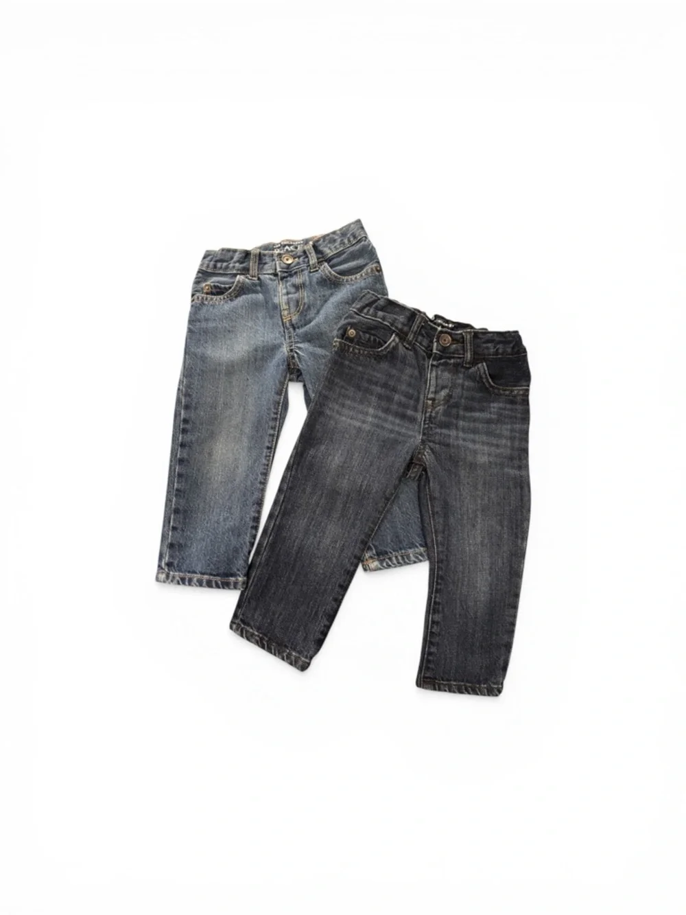 The Children's Place Toddler Boy 18-24M Denim Jeans - Medium Blue & Dark Blue